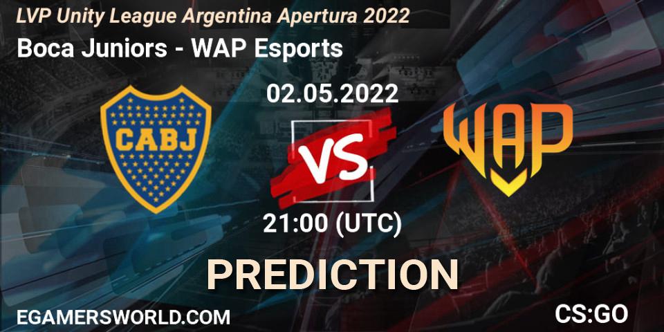 Boca Juniors - WAP Esports: ennuste. 02.05.2022 at 21:00, Counter-Strike (CS2), LVP Unity League Argentina Apertura 2022