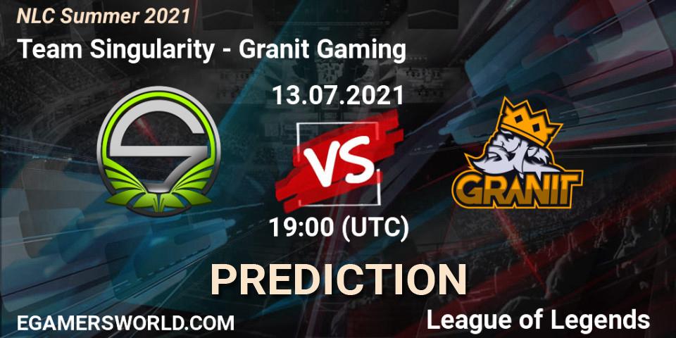 Team Singularity - Granit Gaming: ennuste. 13.07.2021 at 19:00, LoL, NLC Summer 2021