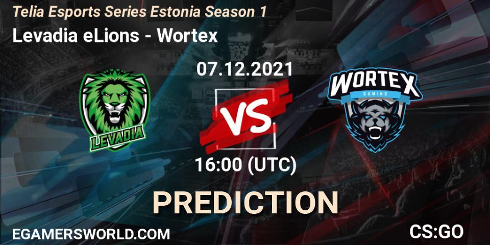 Levadia eLions - Wortex: ennuste. 07.12.2021 at 17:00, Counter-Strike (CS2), Telia Esports Series Estonia Season 1