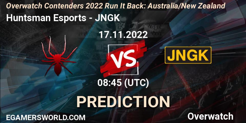 Huntsman Esports - JNGK: ennuste. 17.11.2022 at 10:00, Overwatch, Overwatch Contenders 2022 - Australia/New Zealand - November