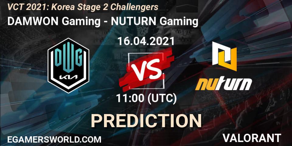 DAMWON Gaming - NUTURN Gaming: ennuste. 16.04.2021 at 11:00, VALORANT, VCT 2021: Korea Stage 2 Challengers
