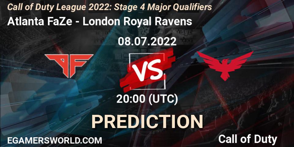 Atlanta FaZe - London Royal Ravens: ennuste. 08.07.2022 at 20:00, Call of Duty, Call of Duty League 2022: Stage 4