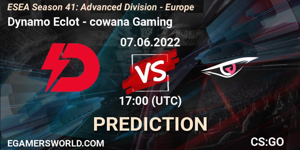 Dynamo Eclot - cowana Gaming: ennuste. 07.06.2022 at 17:00, Counter-Strike (CS2), ESEA Season 41: Advanced Division - Europe