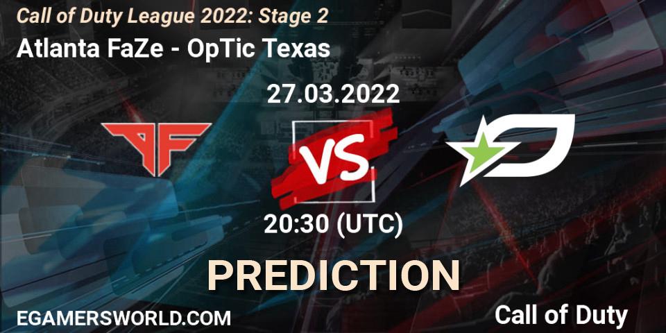 Atlanta FaZe - OpTic Texas: ennuste. 27.03.22, Call of Duty, Call of Duty League 2022: Stage 2