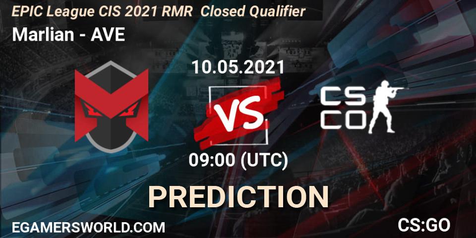 Marlian - AVE: ennuste. 10.05.2021 at 09:00, Counter-Strike (CS2), EPIC League CIS 2021 RMR Closed Qualifier