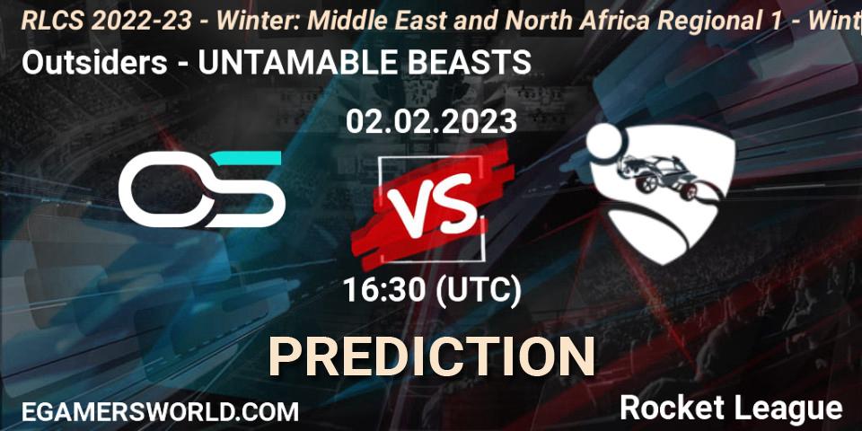 Outsiders - UNTAMABLE BEASTS: ennuste. 02.02.23, Rocket League, RLCS 2022-23 - Winter: Middle East and North Africa Regional 1 - Winter Open