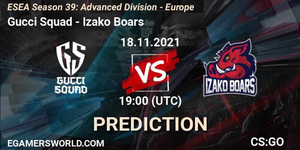 Gucci Squad - Izako Boars: ennuste. 18.11.21, CS2 (CS:GO), ESEA Season 39: Advanced Division - Europe