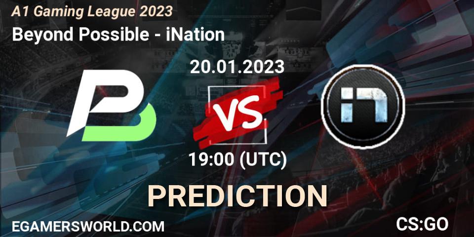Beyond Possible - iNation: ennuste. 20.01.2023 at 19:00, Counter-Strike (CS2), A1 Gaming League 2023