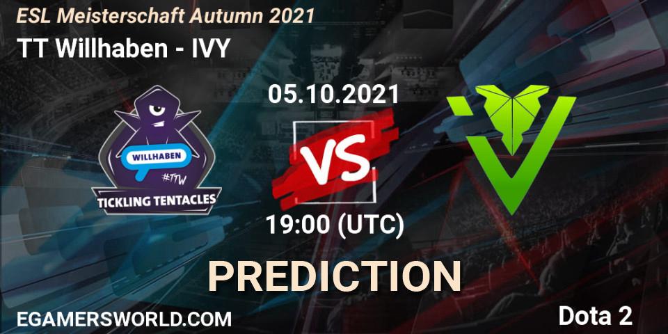 TT Willhaben - IVY: ennuste. 05.10.2021 at 18:58, Dota 2, ESL Meisterschaft Autumn 2021