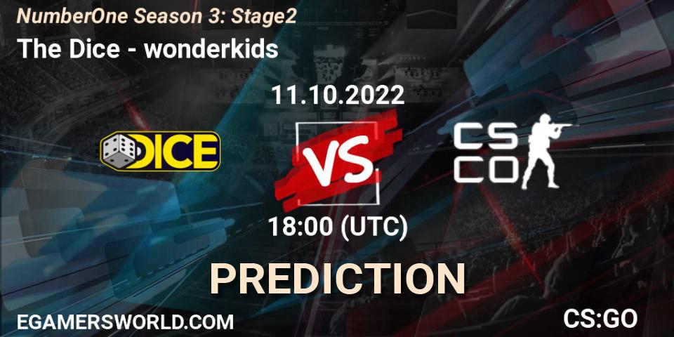 The Dice - wonderkids: ennuste. 11.10.2022 at 18:00, Counter-Strike (CS2), NumberOne Season 3: Stage 2