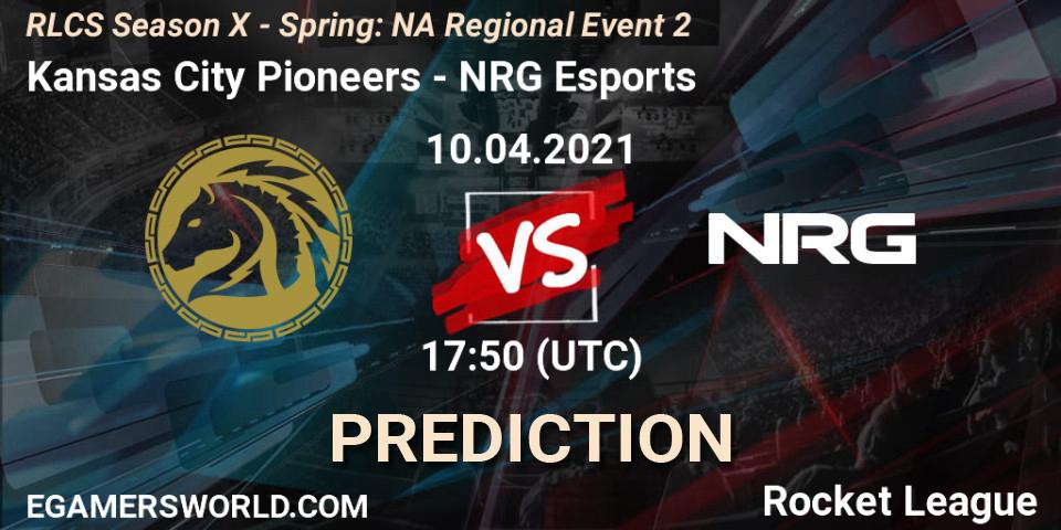 Kansas City Pioneers - NRG Esports: ennuste. 10.04.2021 at 17:50, Rocket League, RLCS Season X - Spring: NA Regional Event 2