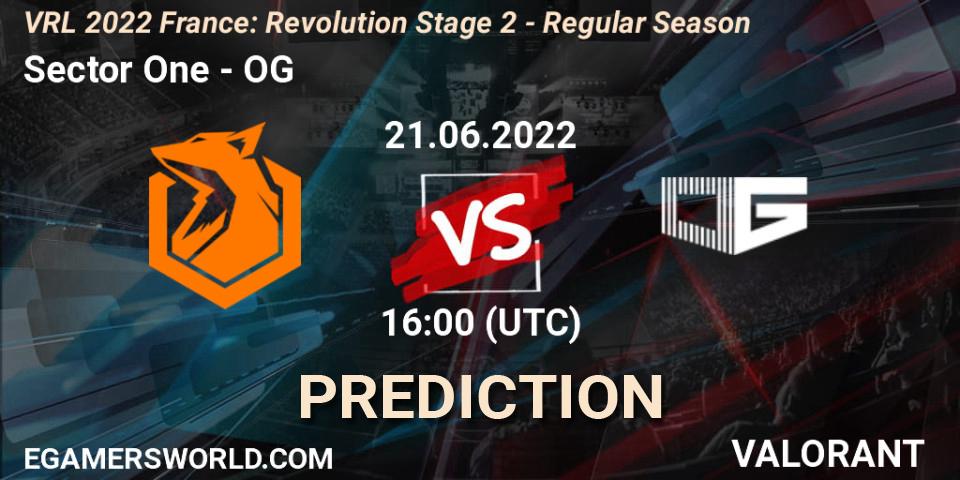 Sector One - OG: ennuste. 21.06.2022 at 16:00, VALORANT, VRL 2022 France: Revolution Stage 2 - Regular Season