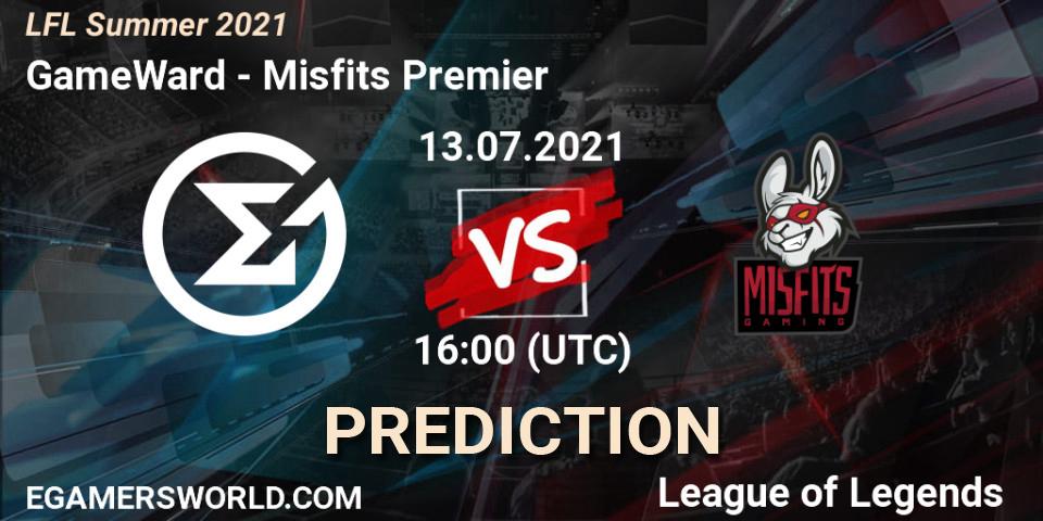 GameWard - Misfits Premier: ennuste. 13.07.2021 at 16:00, LoL, LFL Summer 2021