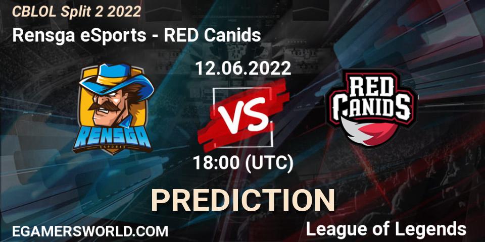 Rensga eSports - RED Canids: ennuste. 12.06.2022 at 20:30, LoL, CBLOL Split 2 2022