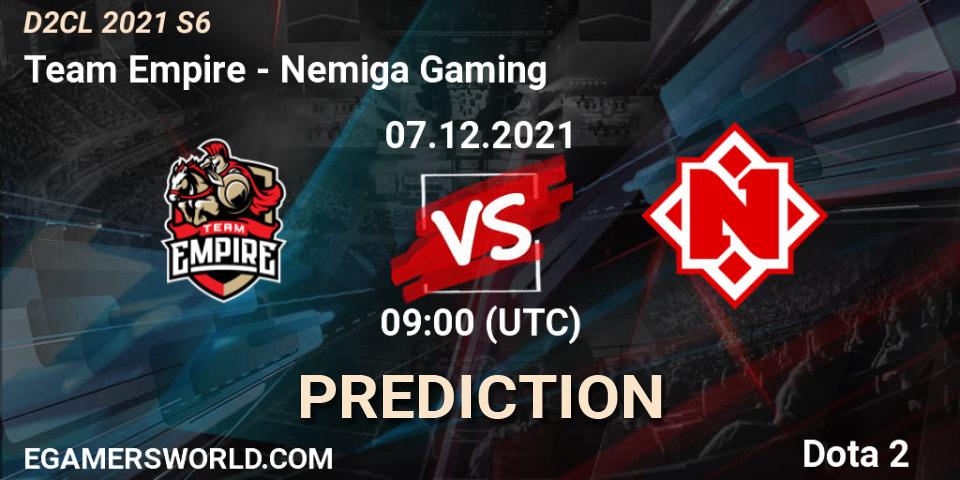 Team Empire - Nemiga Gaming: ennuste. 07.12.21, Dota 2, Dota 2 Champions League 2021 Season 6