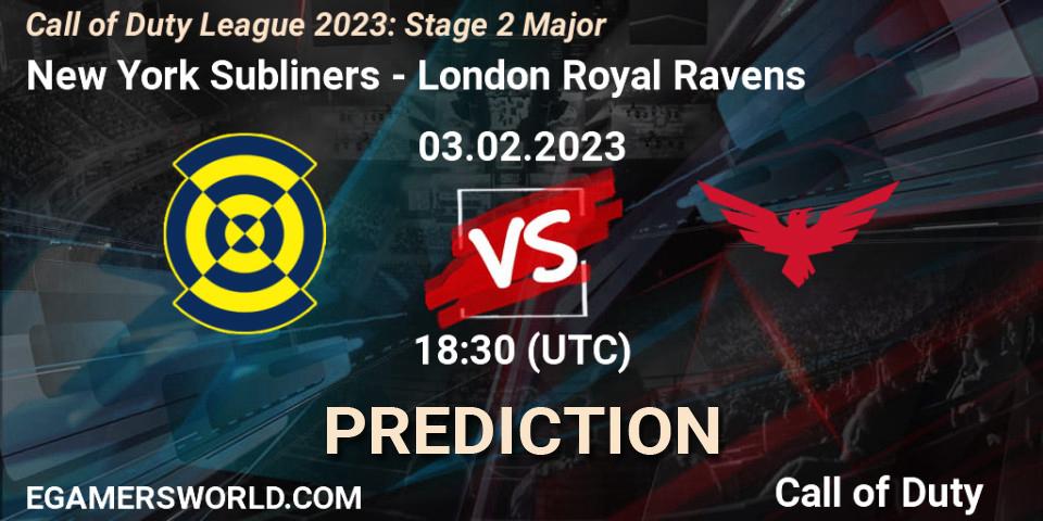 New York Subliners - London Royal Ravens: ennuste. 03.02.2023 at 18:30, Call of Duty, Call of Duty League 2023: Stage 2 Major