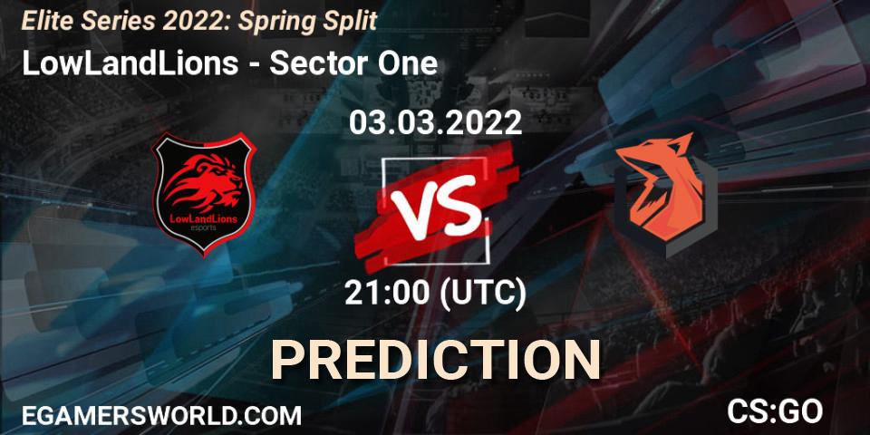 LowLandLions - Sector One: ennuste. 03.03.2022 at 21:00, Counter-Strike (CS2), Elite Series 2022: Spring Split