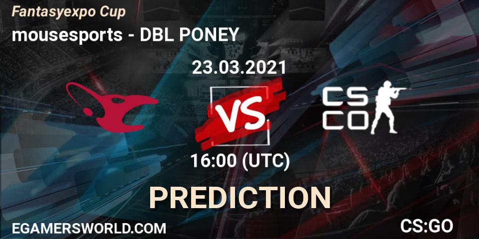 mousesports - DBL PONEY: ennuste. 23.03.2021 at 16:00, Counter-Strike (CS2), Fantasyexpo Cup Spring 2021