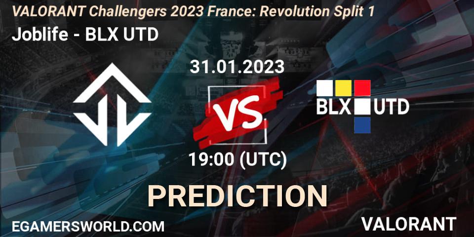Joblife - BLX UTD: ennuste. 31.01.23, VALORANT, VALORANT Challengers 2023 France: Revolution Split 1