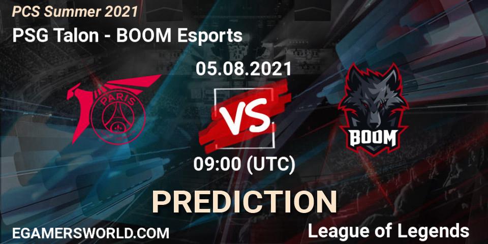 PSG Talon - BOOM Esports: ennuste. 05.08.2021 at 09:15, LoL, PCS Summer 2021