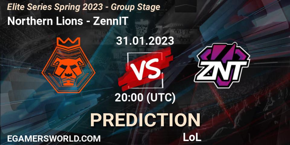 Northern Lions - ZennIT: ennuste. 31.01.23, LoL, Elite Series Spring 2023 - Group Stage