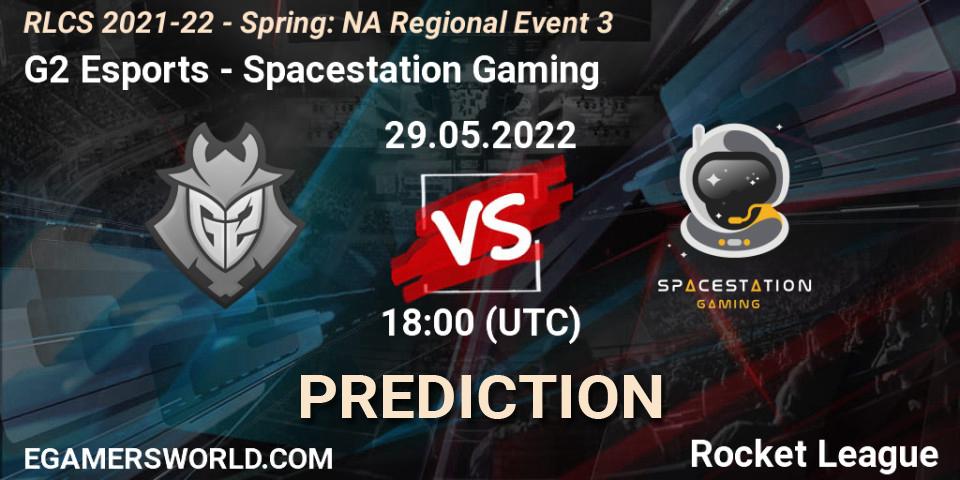 G2 Esports - Spacestation Gaming: ennuste. 29.05.2022 at 18:00, Rocket League, RLCS 2021-22 - Spring: NA Regional Event 3