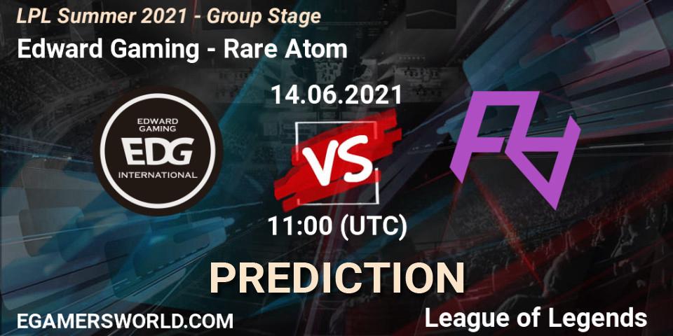 Edward Gaming - Rare Atom: ennuste. 14.06.2021 at 11:50, LoL, LPL Summer 2021 - Group Stage