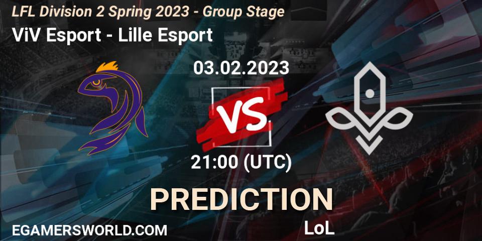 ViV Esport - Lille Esport: ennuste. 03.02.2023 at 21:00, LoL, LFL Division 2 Spring 2023 - Group Stage