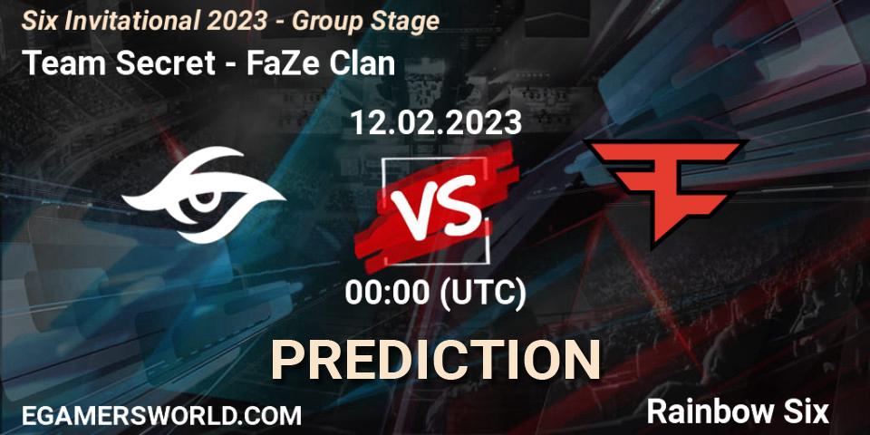 Team Secret - FaZe Clan: ennuste. 12.02.23, Rainbow Six, Six Invitational 2023 - Group Stage