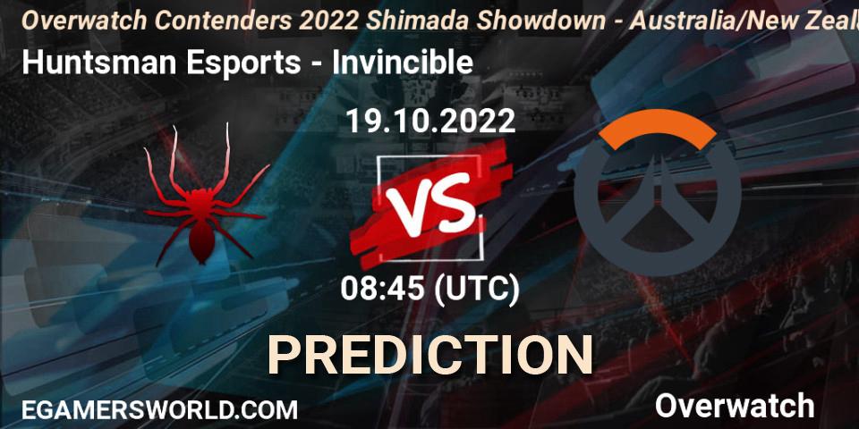 Huntsman Esports - Invincible: ennuste. 19.10.2022 at 08:45, Overwatch, Overwatch Contenders 2022 Shimada Showdown - Australia/New Zealand - October
