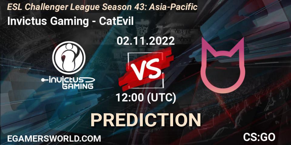 Invictus Gaming - CatEvil: ennuste. 02.11.22, CS2 (CS:GO), ESL Challenger League Season 43: Asia-Pacific