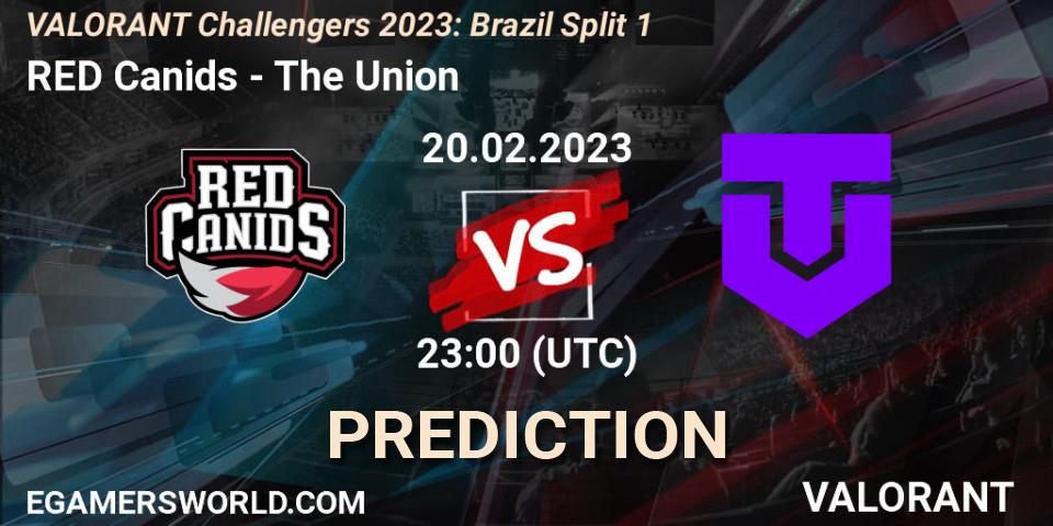 RED Canids - The Union: ennuste. 21.02.2023 at 23:00, VALORANT, VALORANT Challengers 2023: Brazil Split 1