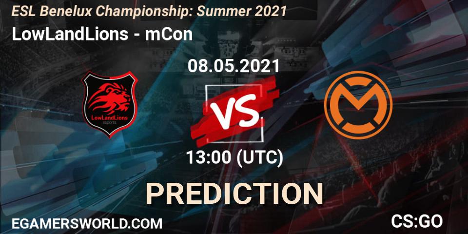 LowLandLions - mCon: ennuste. 08.05.2021 at 13:05, Counter-Strike (CS2), ESL Benelux Championship: Summer 2021