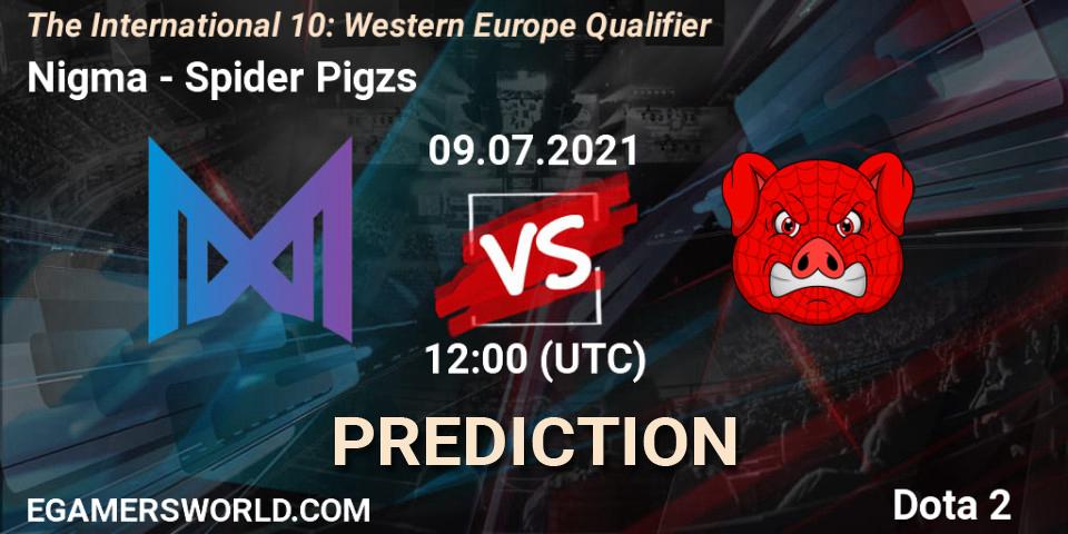 Nigma Galaxy - Spider Pigzs: ennuste. 09.07.2021 at 13:34, Dota 2, The International 10: Western Europe Qualifier