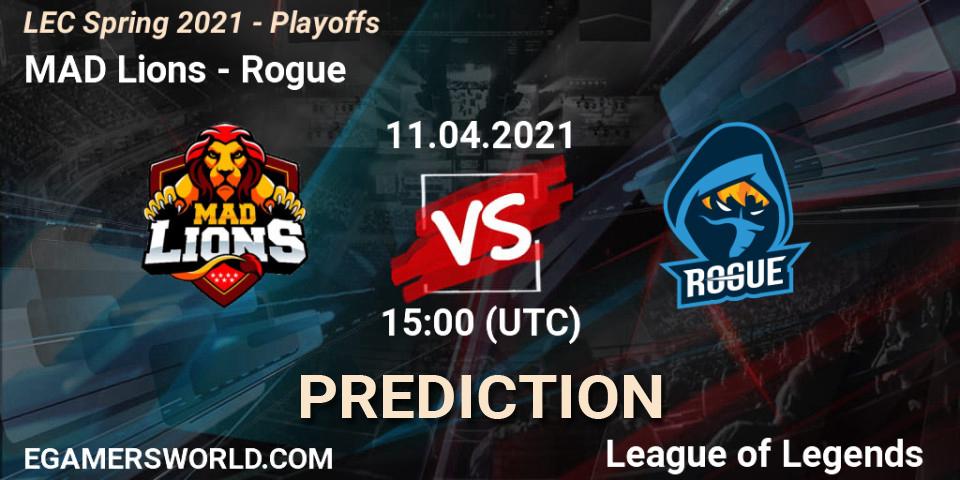 MAD Lions - Rogue: ennuste. 11.04.2021 at 15:00, LoL, LEC Spring 2021 - Playoffs