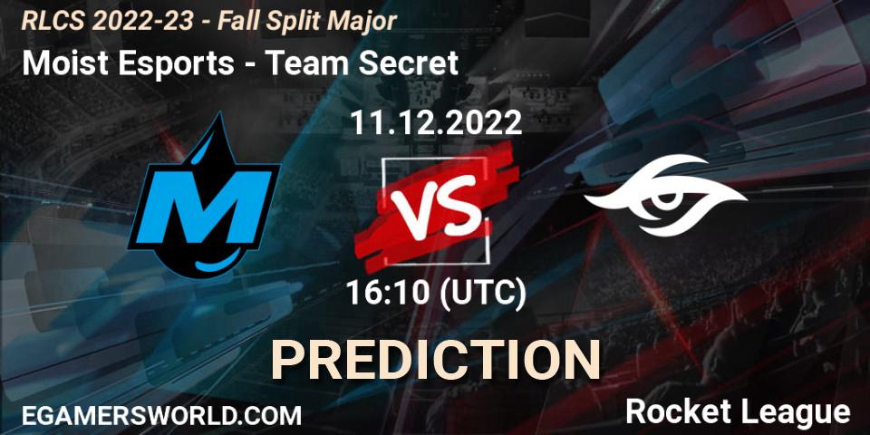 Moist Esports - Team Secret: ennuste. 11.12.2022 at 16:20, Rocket League, RLCS 2022-23 - Fall Split Major