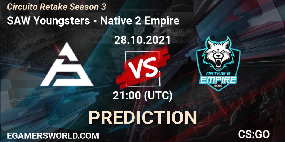 SAW Youngsters - Native 2 Empire: ennuste. 28.10.2021 at 21:30, Counter-Strike (CS2), Circuito Retake Season 3