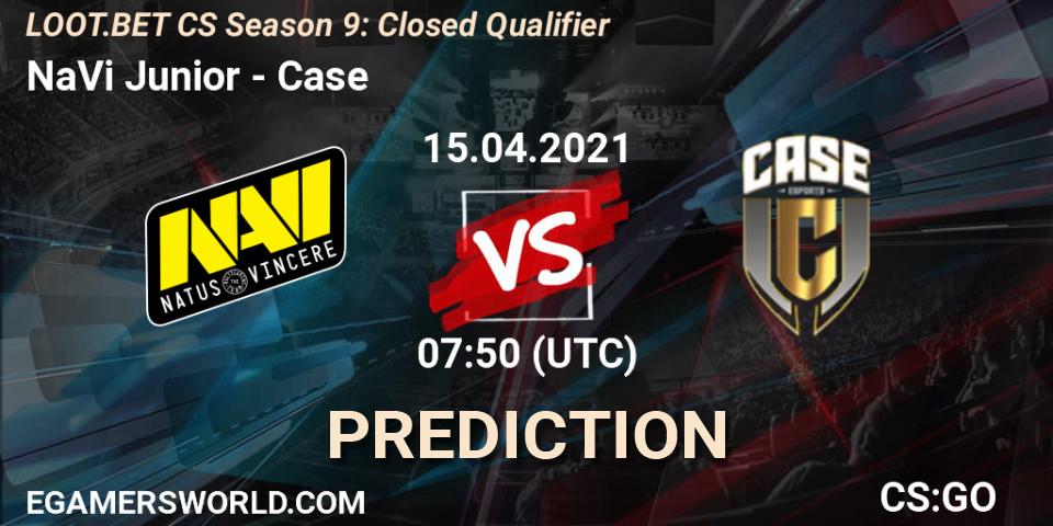 NaVi Junior - Case: ennuste. 15.04.2021 at 07:50, Counter-Strike (CS2), LOOT.BET CS Season 9: Closed Qualifier