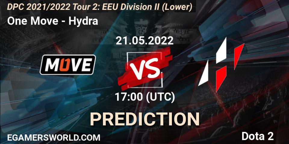 One Move - Hydra: ennuste. 21.05.2022 at 17:00, Dota 2, DPC 2021/2022 Tour 2: EEU Division II (Lower)