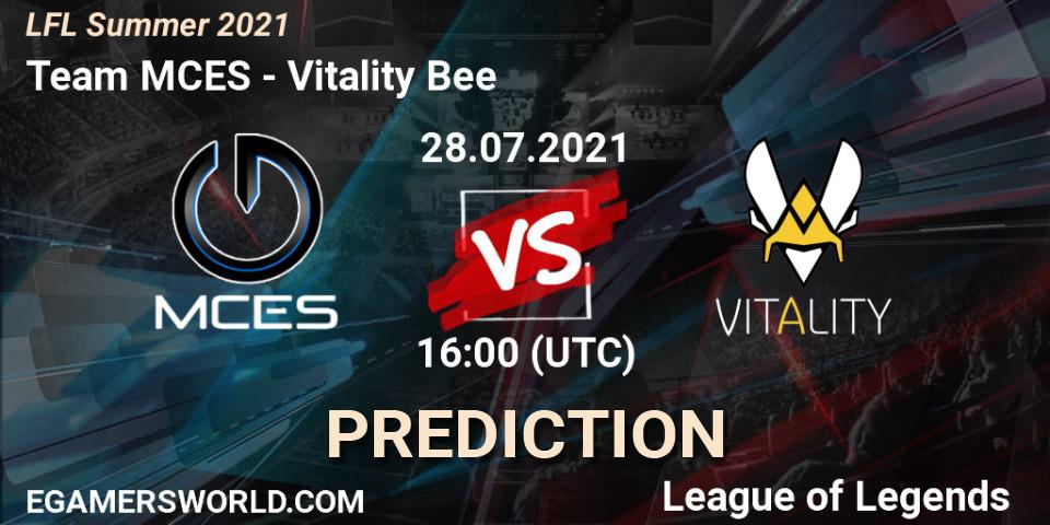 Team MCES - Vitality Bee: ennuste. 28.07.2021 at 16:00, LoL, LFL Summer 2021