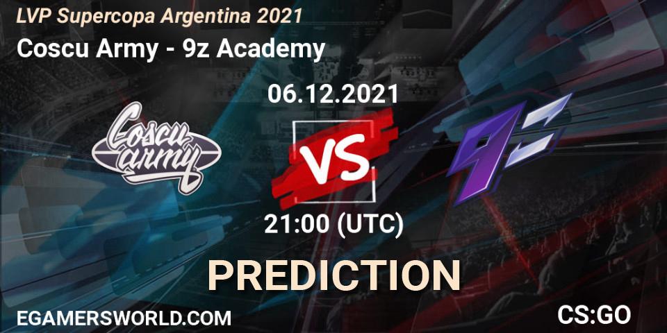 Coscu Army - 9z Academy: ennuste. 06.12.2021 at 21:00, Counter-Strike (CS2), LVP Supercopa Argentina 2021