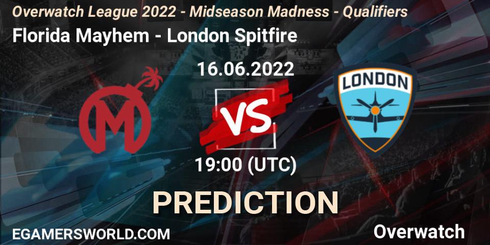 Florida Mayhem - London Spitfire: ennuste. 16.06.22, Overwatch, Overwatch League 2022 - Midseason Madness - Qualifiers