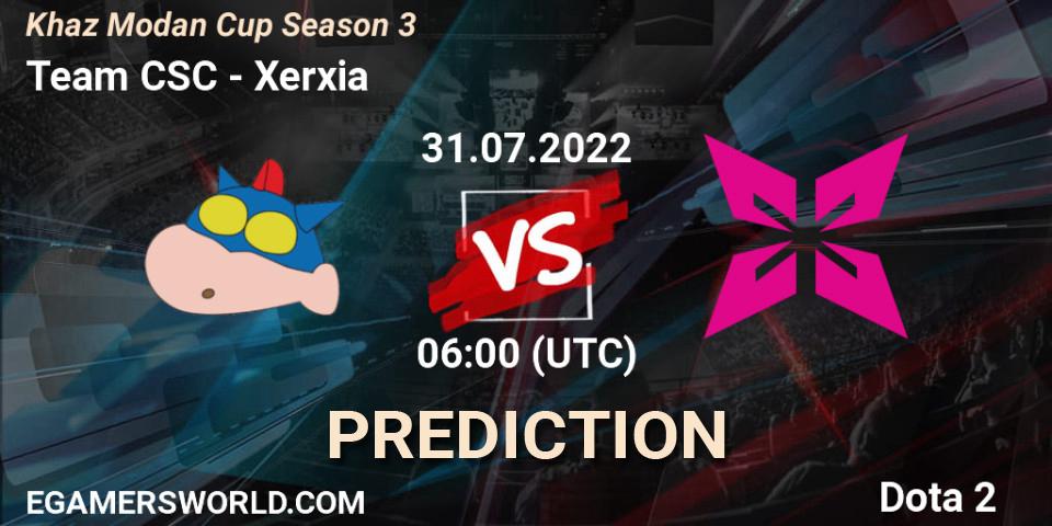 Team CSC - Xerxia: ennuste. 31.07.2022 at 04:09, Dota 2, Khaz Modan Cup Season 3