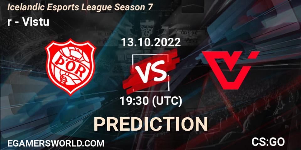 Þór - Viðstöðu: ennuste. 13.10.2022 at 22:30, Counter-Strike (CS2), Icelandic Esports League Season 7