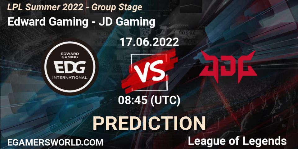 Edward Gaming - JD Gaming: ennuste. 17.06.2022 at 09:00, LoL, LPL Summer 2022 - Group Stage
