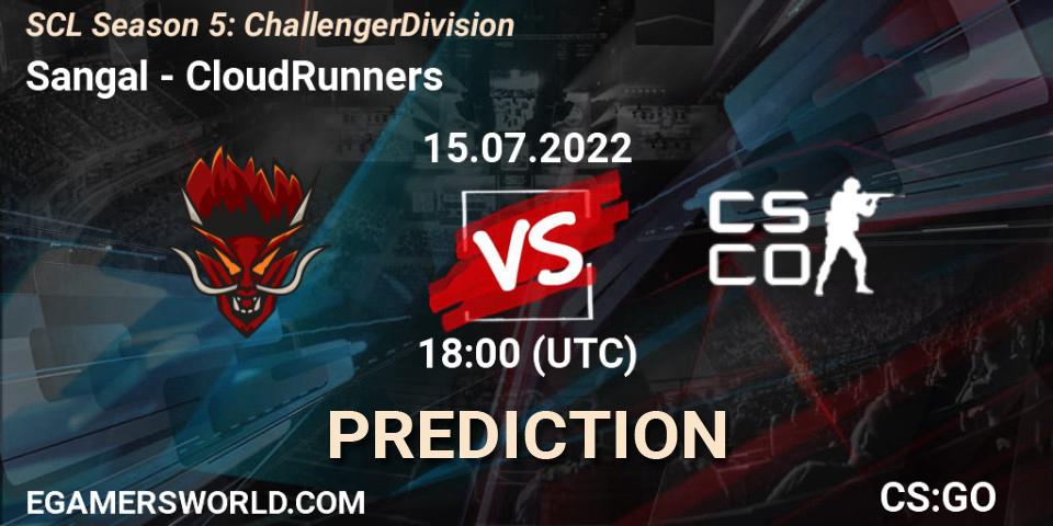 Sangal - CloudRunners: ennuste. 14.07.2022 at 18:00, Counter-Strike (CS2), SCL Season 5: Challenger Division