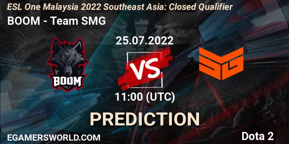 BOOM - Team SMG: ennuste. 25.07.2022 at 09:02, Dota 2, ESL One Malaysia 2022 Southeast Asia: Closed Qualifier