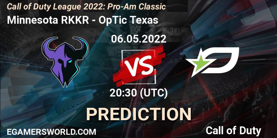 Minnesota RØKKR - OpTic Texas: ennuste. 06.05.22, Call of Duty, Call of Duty League 2022: Pro-Am Classic