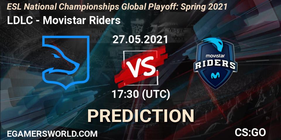 LDLC - Movistar Riders: ennuste. 27.05.2021 at 17:30, Counter-Strike (CS2), ESL National Championships Global Playoff: Spring 2021