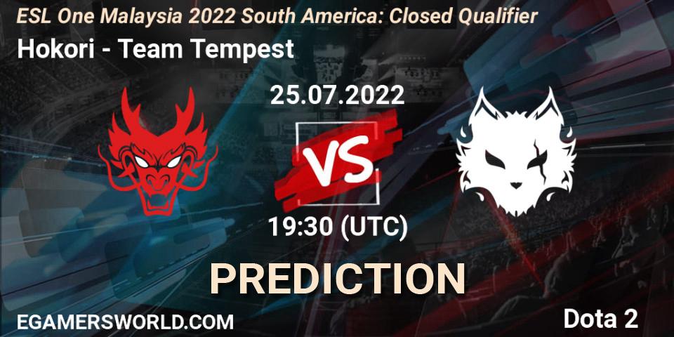Hokori - Team Tempest: ennuste. 25.07.2022 at 19:36, Dota 2, ESL One Malaysia 2022 South America: Closed Qualifier